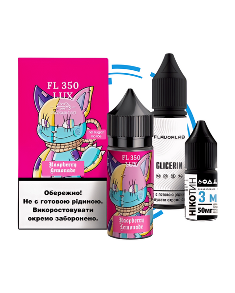 Набір для самозамісу Flavorlab FL350 LUX Raspberry lemonade (Малиновий лимонад) 5879792 фото