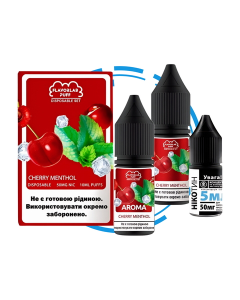 Набір для самозамісу Flavorlab Disposable Puff Cherry Menthol 7579813 фото