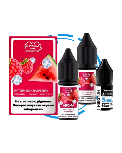 Набор для самозамеса Flavorlab Disposable Puff Watermelon Raspberry 7579817 фото