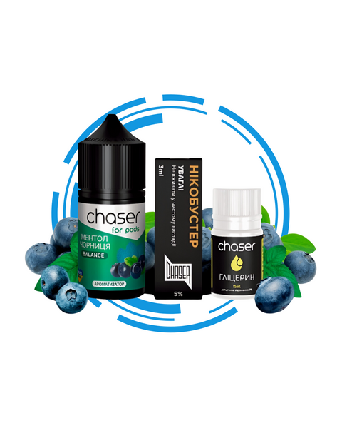 Набор для самозамеса Chaser For Pods Blueberry Menthol, 30 Мл 9243766 фото