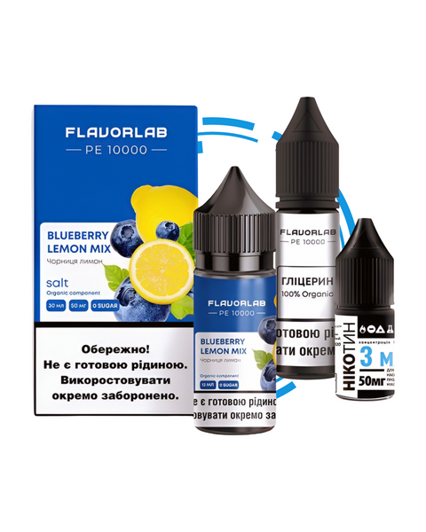 Набор для самозамеса Flavorlab PE 10000 Blueberry Lemon Mix 7826978 фото