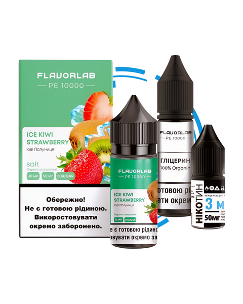 Набор для самозамеса Flavorlab PE 10000 Ice Kiwi Strawberry 7826956 фото