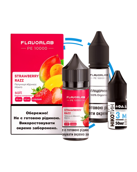 Набор для самозамеса Flavorlab PE 10000 Strawberry Razz 7826970 фото