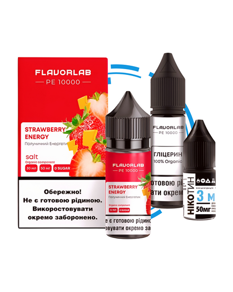 Набір для самозамісу Flavorlab PE 10000 Strawberry Energy 7826974 фото